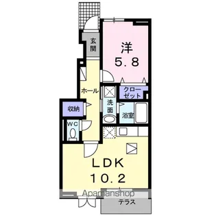 サン・アベニューB【1階】の間取り