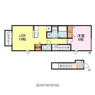 アロッジオプラシードA【2階】の間取り