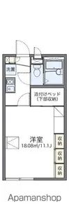 レオパレスMELUKU【101号室】の間取り