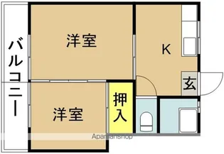 ハミーコーポ【2-2号室】の間取り