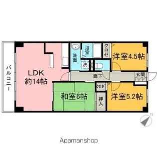 パルクメゾン【406号室】の間取り