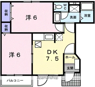サニーハウスV【1階】の間取り