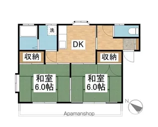 高橋ハイツB棟【202号室】の間取り