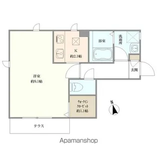 エスコート山根【103号室号室】の間取り