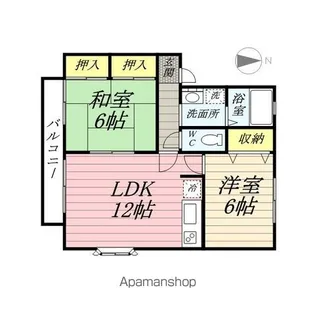 グランベルディ八乙女E【1階】の間取り