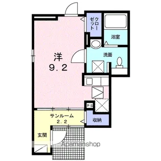 カーサ プリマベーラ【1階】の間取り