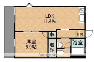 フレグランスつるが丘【1階】の間取り