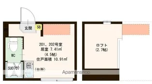 Latte池袋本町【2階】の間取り