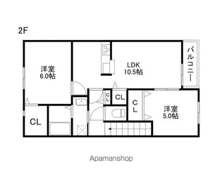 メゾンセーブル【2階】の間取り