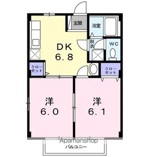 アドミラブール【1階】の間取り