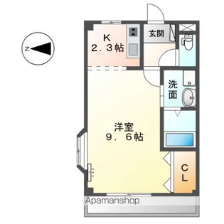 サンライズ山木【4階】の間取り