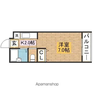 メゾン北花田【3-F号室】の間取り