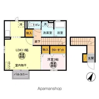 クレスト・ワン【2階】の間取り