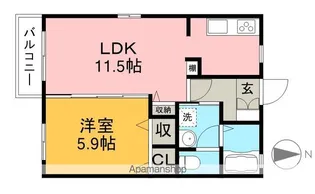 シャーメゾン・ソルテ【2階】の間取り