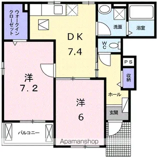ガーデンハウス 菊水【1階】の間取り