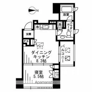 東京都新宿区左門町【マンション】の間取り
