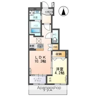 ライブコア佐野【1階】の間取り