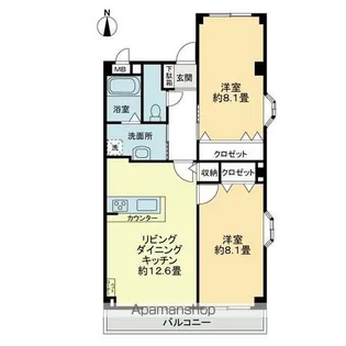 カサデル フェレオ【301号室】の間取り