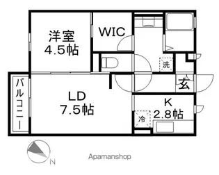 長野県長野市上松2丁目【アパート】の間取り