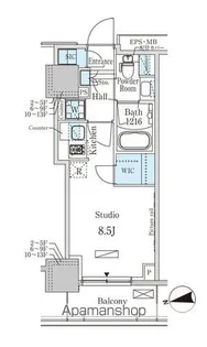 パークアクシス赤塚【8階】の間取り
