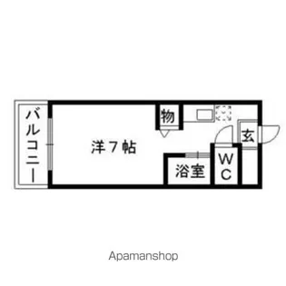 フラワーハイツ東那珂【3階】の間取り