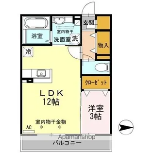 ブリジャール【3階】の間取り