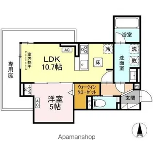 セレスティア草薙町【1階】の間取り