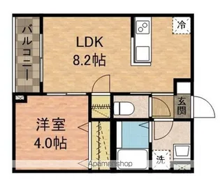 つばめハウス市川【1階】の間取り