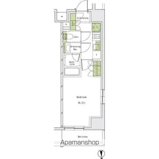 ザ・パークハビオ名古屋松原【5階】の間取り