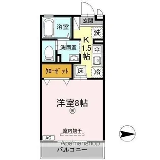 ベルシャトル B棟【1階】の間取り