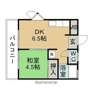 金屋ハイツ【2階】の間取り