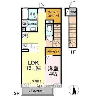 (仮称)DーROOM北島町【2階】の間取り