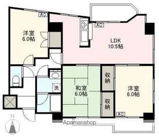 ベルエミナンス桜町【202号室】の間取り