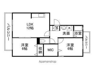 セジュールカミクマモト【3階】の間取り