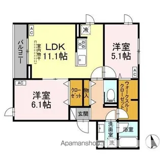 グラナーデ江戸川B【3階】の間取り