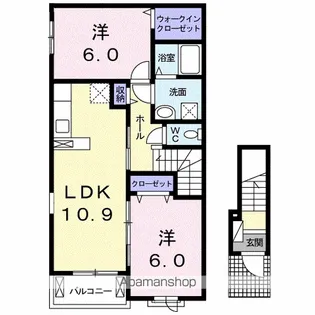 ラ・ラフレシールⅡ【2階】の間取り