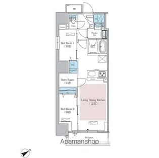アーバネックス浅草橋フロント【11階】の間取り