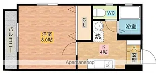 ロゼハウス【207号室】の間取り