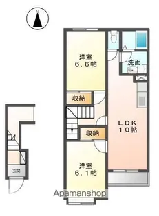 クレシア南黒田【206号室】の間取り