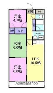 グランペール函南【3階】の間取り