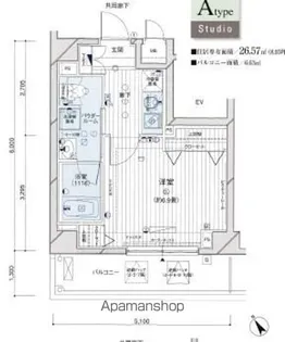 メインステージ押上Ⅲ【6階】の間取り