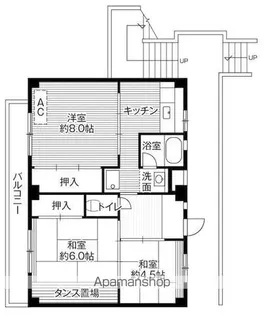 ビレッジハウス大谷4号棟【2階】の間取り