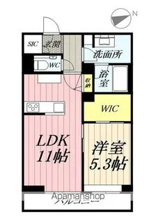 ルピナスⅠ【3階】の間取り