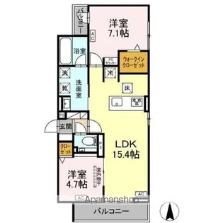 セレスティア草薙町【1階】の間取り