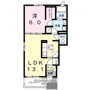 ラ・カーサ【1階】の間取り