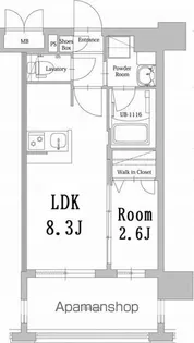 エンクレスト香椎セピア通り【8階】の間取り