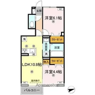 ブルージュ【1階】の間取り