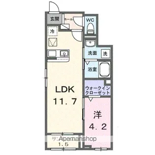 サヅテール 青木島【1階】の間取り