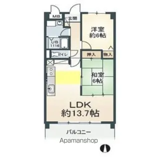 シェモアⅡ【3階】の間取り