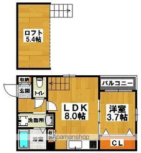 マリンコート堺【102号室】の間取り